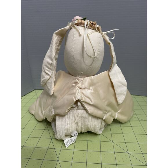 Handmade Angel Bunny Rabbit Floppy Eared Hand Sewn Plush Stuffed Animal -Damaged - Picture 3 of 13